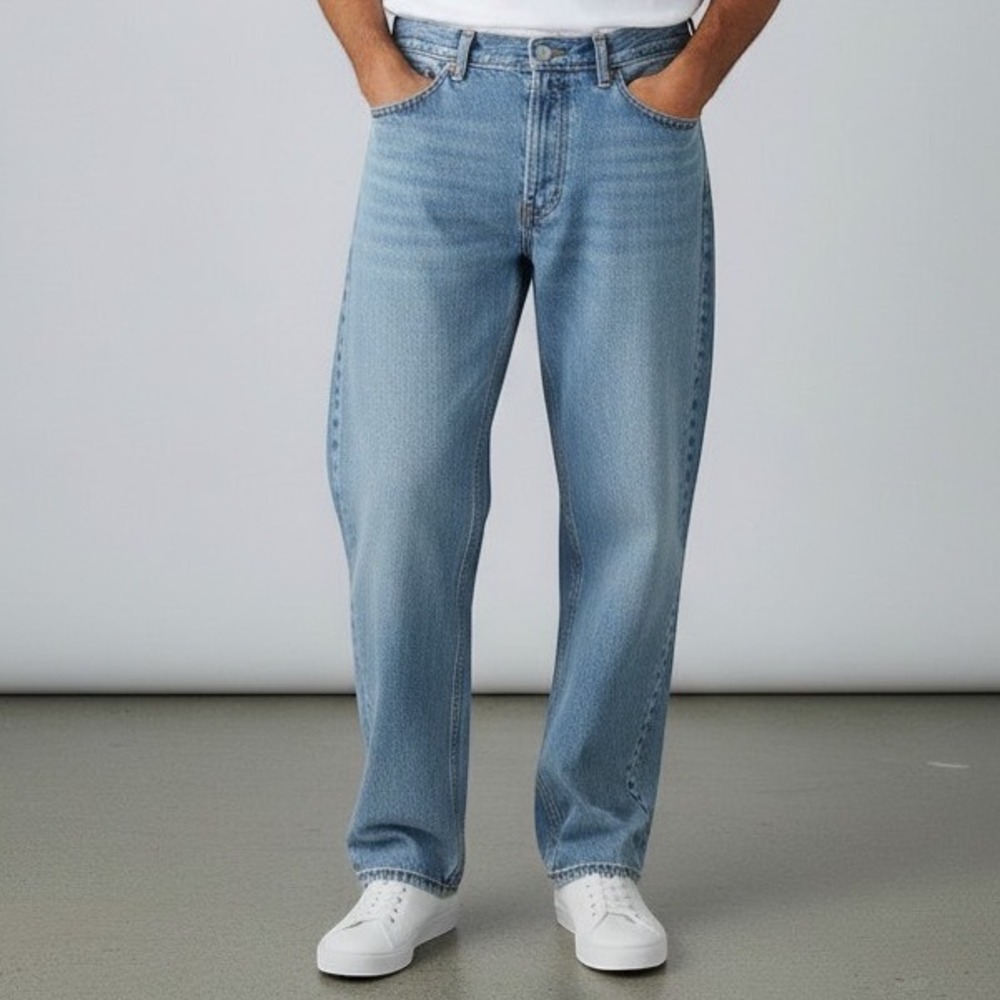 Levi's 550 Relaxed Fit Jeans Mens W36 L30 Vintage Made in USA Light Wash Blue